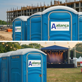 locação banheiro quimico eventos pracas e obras